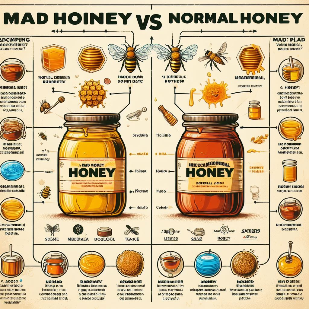 mad honey vs normal honey